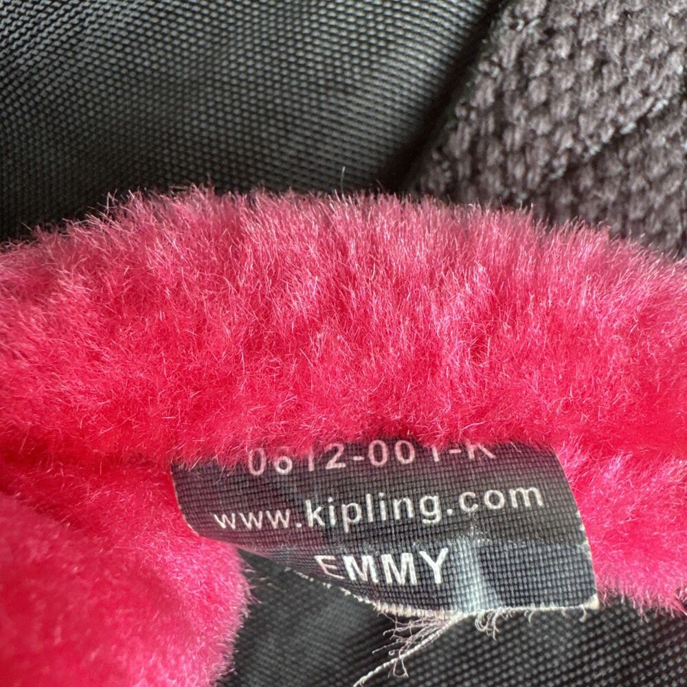 Kipling Expandable Tote Black Side Zip Pink Details - Picture 5 of 16